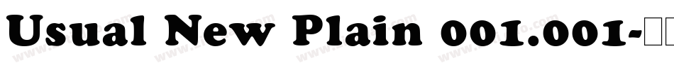 Usual New Plain 001.001字体转换